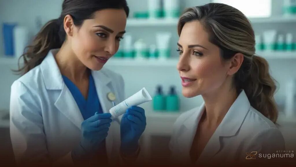 Cuidados pós-procedimento: fotoproteção após Hellios 3 Burst no melasma