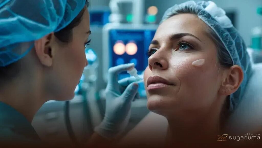 Plasmage reduz excesso de pele nas pálpebras em sessão rápida