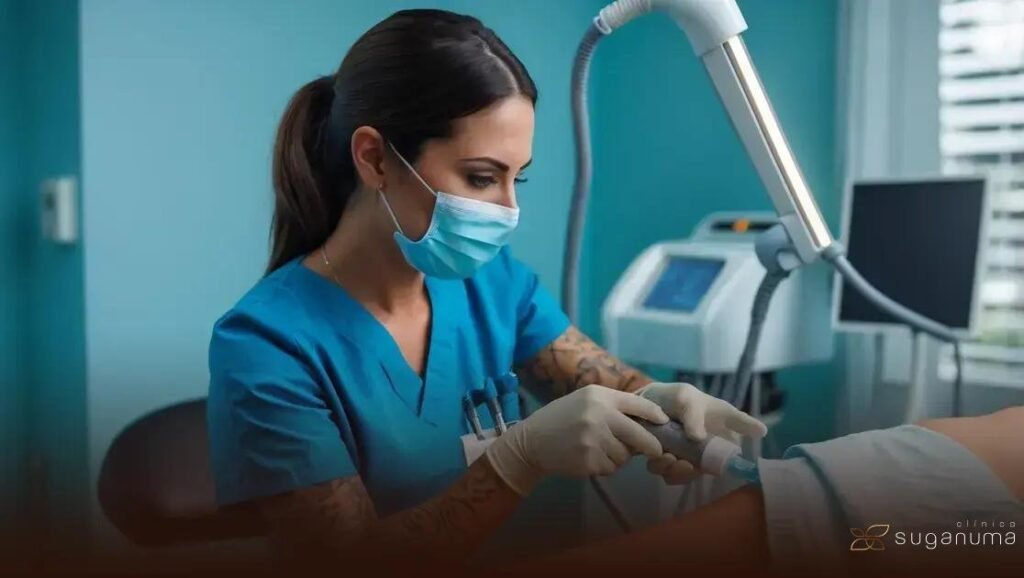 Remoção de tatuagem preta com Hellios 3 Burst: número médio de sessões